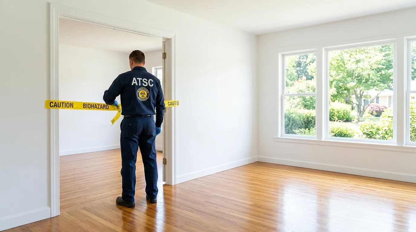 Certified biohazard cleanup crew performing Crime Scene Cleanup in Cloverdale